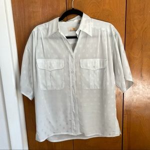 Vintage Semi-shear Button-up Blouse